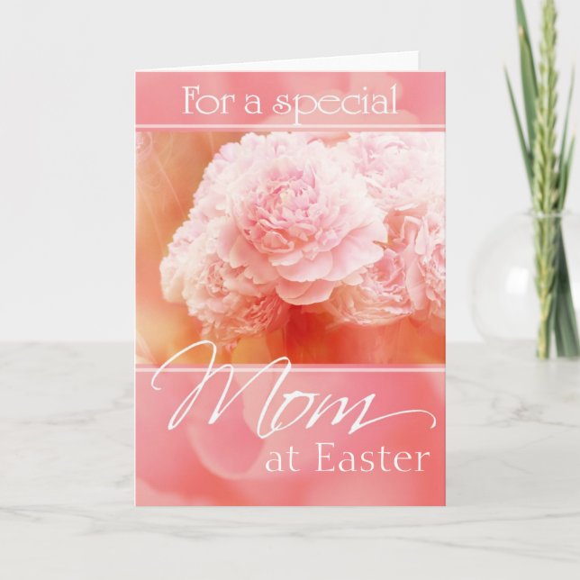 Special Mom Peony Easter Card (Front)