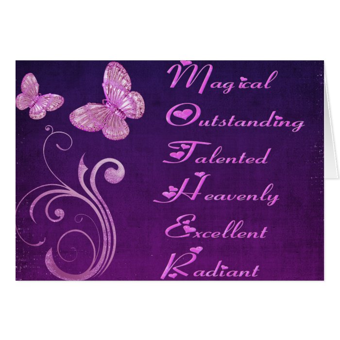 Special Mother Design with Butterflies Card