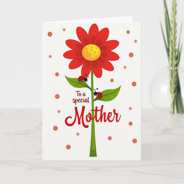 Special Mother Flower Art Card (Front)
