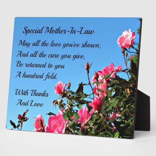 Special Mother-in-law Plaque (Side)