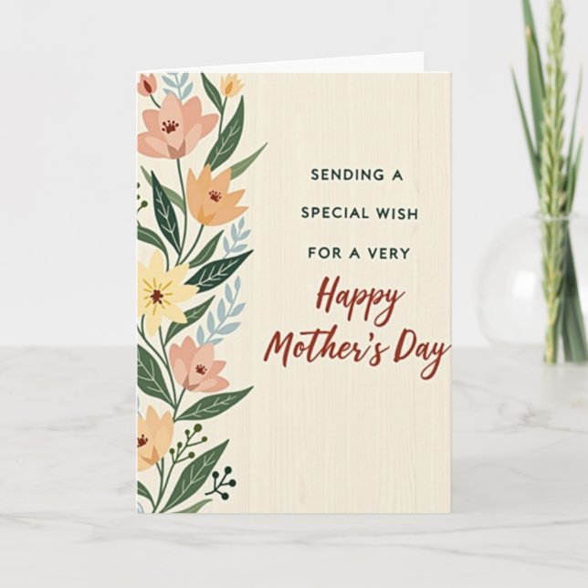 Special Mothers Day Bouquet Card (Front)
