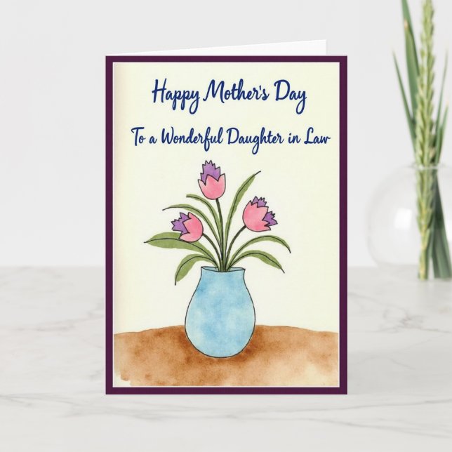 Special Mothers Day Flower Card (Front)