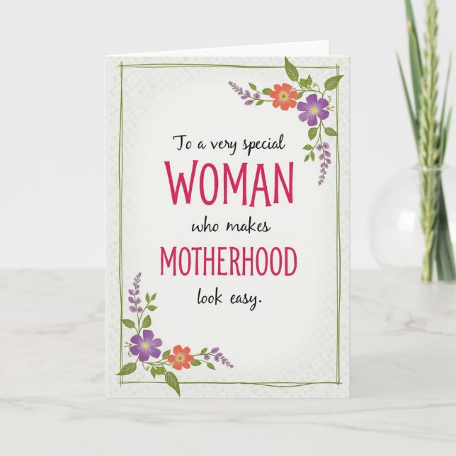 Special Mothers Day Woman Card (Front)