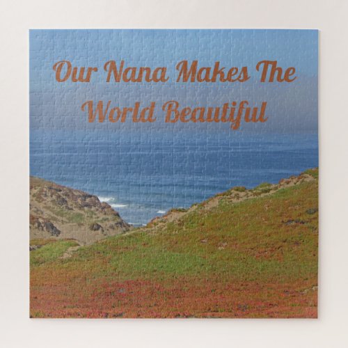 Special Nana Ocean Photo Pacific Coast Beach Jigsaw Puzzle