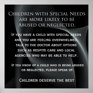 Special Needs abuse Patient reminder Poster