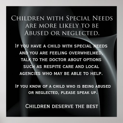 Special Needs abuse Patient reminder Poster | Zazzle