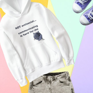 Special needs blue fox kawaii style hoodie