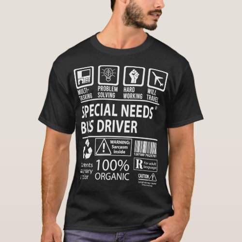 Special Needs Bus Driver MultiTasking Certified Jo T_Shirt