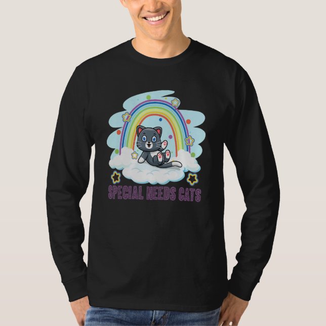 Special Needs Cats Rainbow T-Shirt (Front)