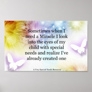 Special Needs Miracle Butterfly Poster