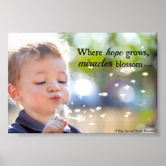Special Needs Miracles Blossom Poster