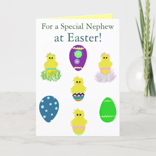 Special Nephew Easter Eggs Card