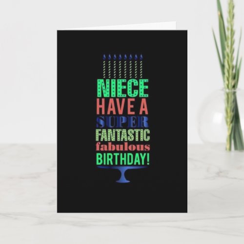 SPECIAL NIECE AND YOUNG LADYS BIRTHDAY CARD