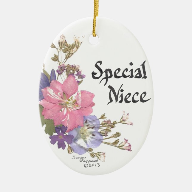 Special Niece Ceramic Ornament (Front)