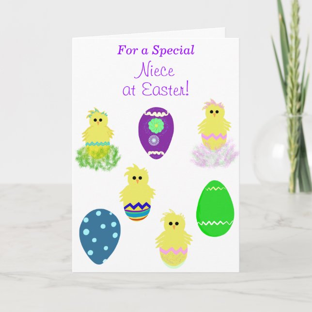 Special Niece Colorful Easter Card (Front)