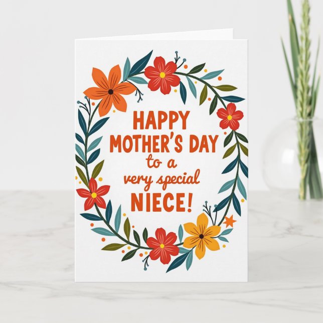 Special Niece Day Bouquet Card (Front)