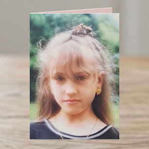 Special niece pink white photo birthday card