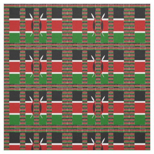 Special Occasion Black Red Green Kenya Fabric