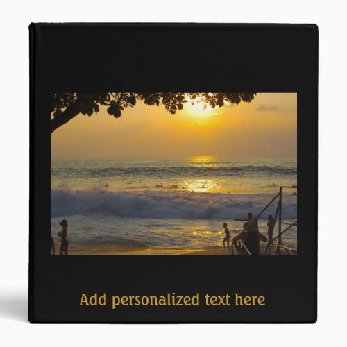 Special Occasion Gold Beach Scenery Photo Album 3 Ring Binder