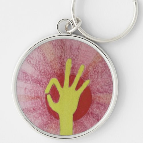 Special occasion nice lovely excellent hand signal keychain