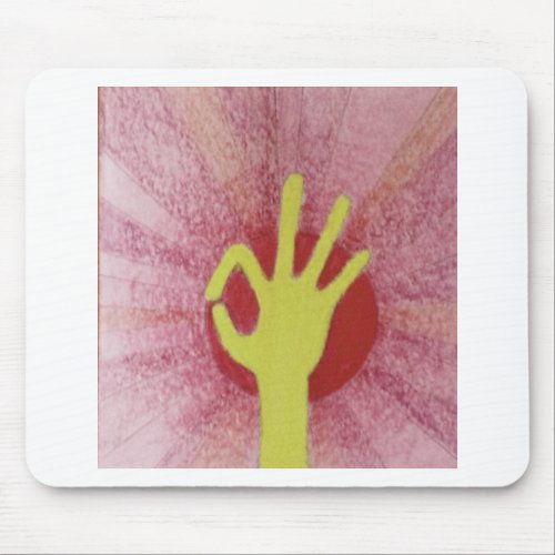 Special occasion nice lovely excellent hand signal mouse pad