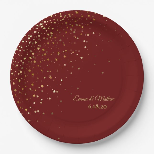 Special Occasion Personalized Petite Stars Paper Plates (Front)