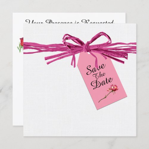 Special Occasion Ribbon and Rose Invitation