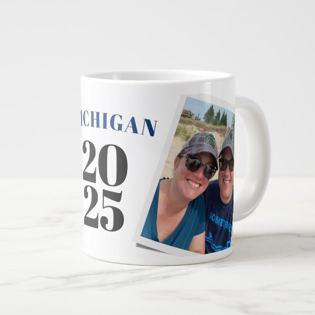 Special Occasion Vacation Family Reunion Photo Giant Coffee Mug (Front Right)