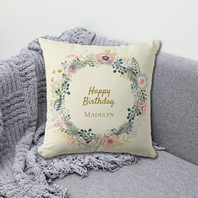 Special Occasions Birthday Anniversary Customize Throw Pillow (Creator Uploaded)