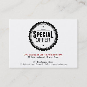 Special Offer Business Card