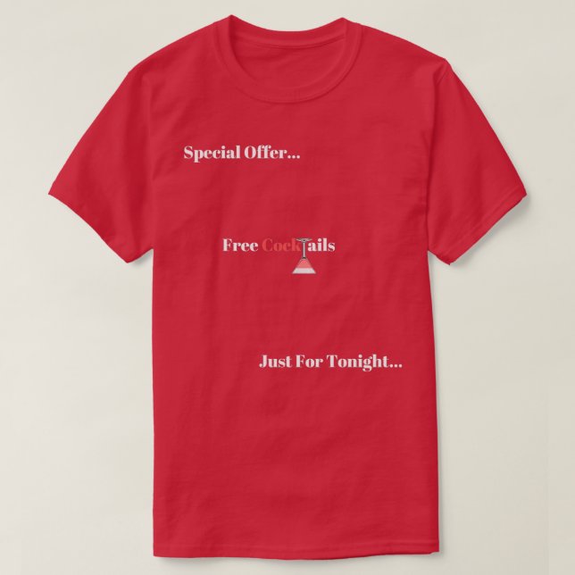 Special Offer Cocktails T-Shirt (Design Front)
