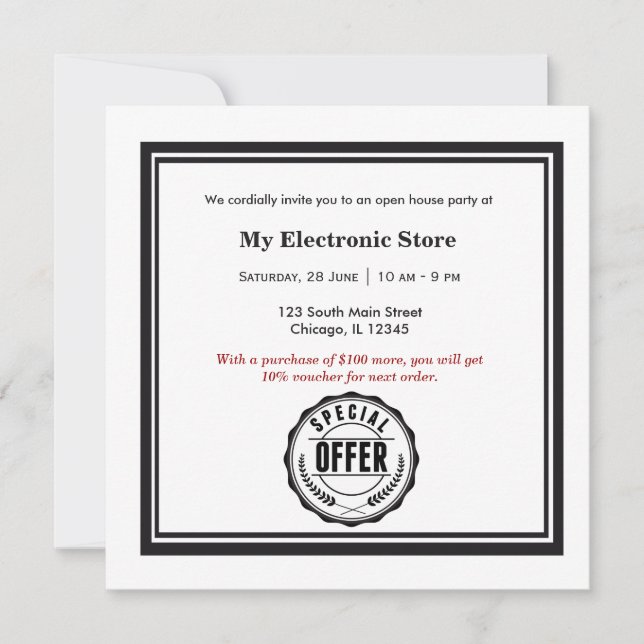 Special Offer Grand Opening Invitation (Front)