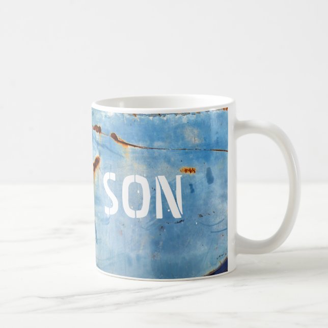 "Special" Old Rusty American Car - Personalizable Coffee Mug (Right)