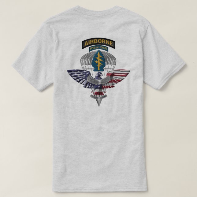 Special Operations –Airborne Green Beret T-Shirt (Design Back)
