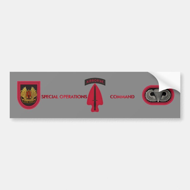 SPECIAL OPERATIONS COMMAND BUMPER STICKER (Front)