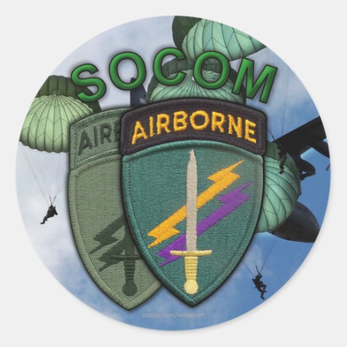 Special operations command civil affairs socom Sti Classic Round Sticker