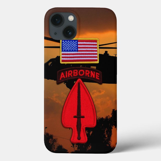 Special ops USASOC Veterans Vets Patch Case-Mate iPhone Case (Back)