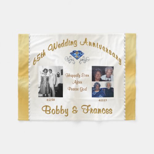 Special Order 65th Wedding Anniversary Blanket 