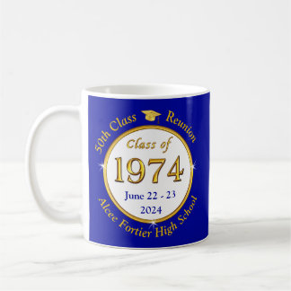 Special Order Blue, White, Gold, Class Reunion Mug
