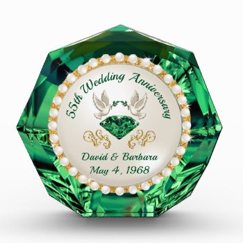 Special Order  Emerald 55th Anniversary Award by LittleLindaPinda at Zazzle