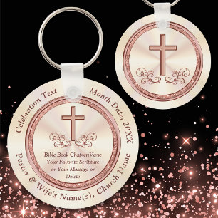 Special Order Rose Gold 30th Church Anniversary Keychain