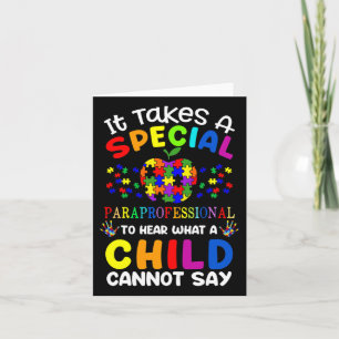 Special Paraprofessional Autism Awareness  Card