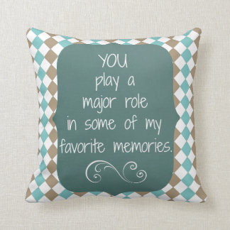 Special People and Favorite Memories Quote Throw Pillow