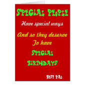 Special people-best friend birthday cards (Front)