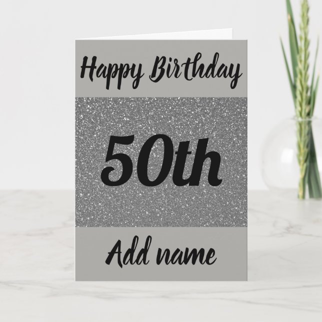 Special personalised 50th birthday card (Front)