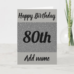 Special personalised 80th birthday card