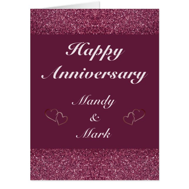 Special personalised anniversary card (Front)