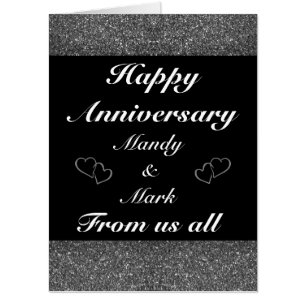 Special personalised anniversary card from us all