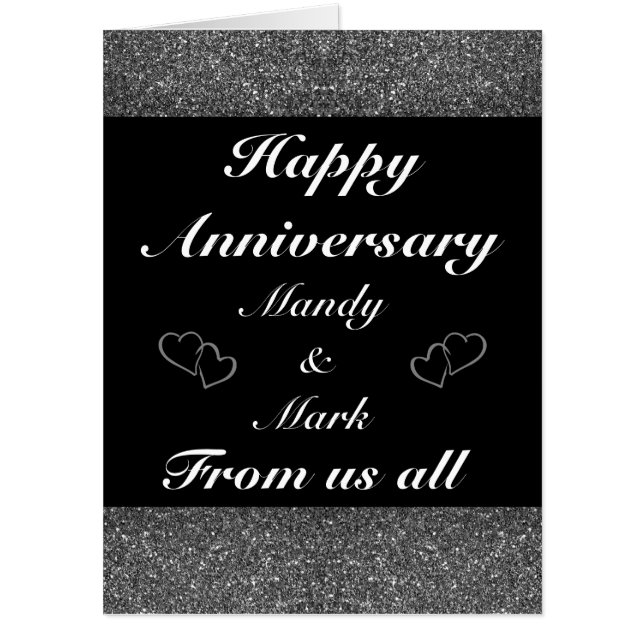 Special personalised anniversary card from us all (Front)