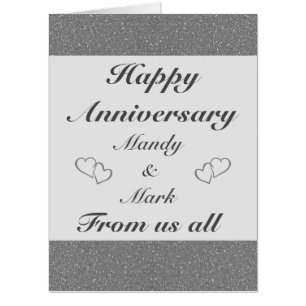 Special personalised anniversary card from us all